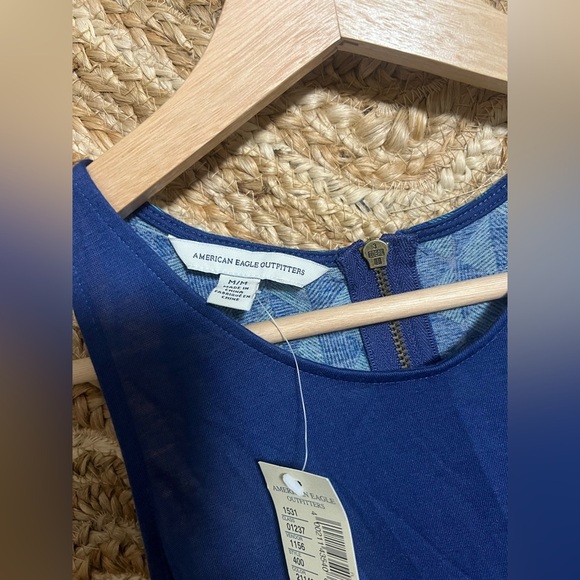 American Eagle Women's Blue Racerback Tank Top,Patterned,Size M,NWT - Picture 4 of 10